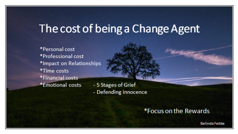Cost Of Being A Change Agent